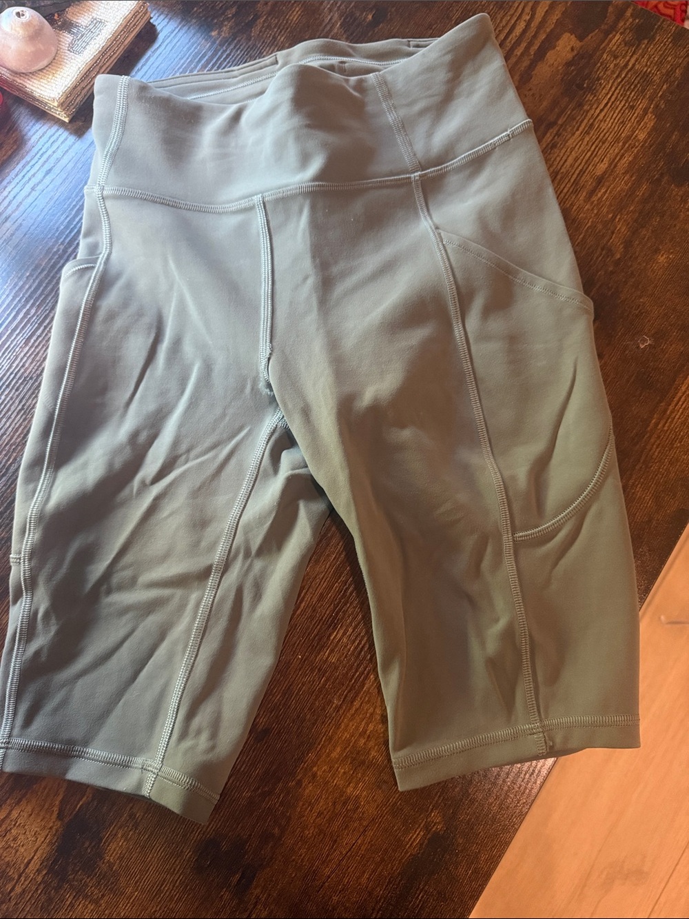 lululemon athletica Olive Green High-Rise Bike Shorts